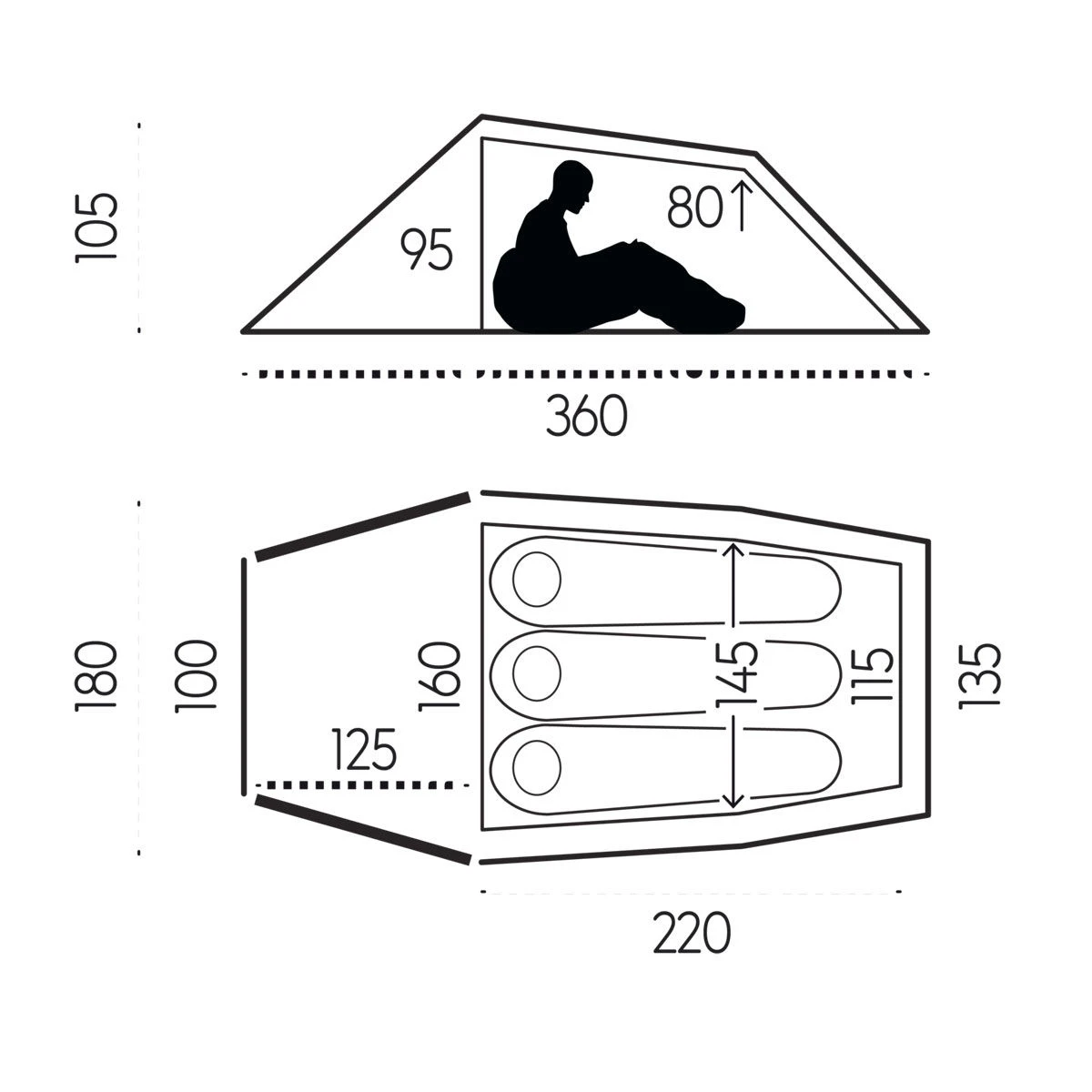 Fjallraven Abisko Lite 3 - Pine Green 2 Fjallraven Abisko Lite 3 - Pine Green - Image 2